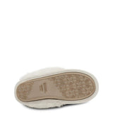 Totes Sparkle Faux Fur Mule Slippers In Cream
