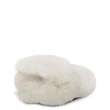 Totes Sparkle Faux Fur Mule Slippers In Cream
