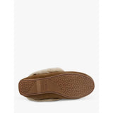 Totes Suede Moccasin With Faux Fur Lining Slippers In Tan