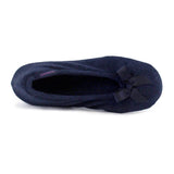 Totes Terry Ballerina Slippers Navy