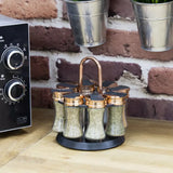 Tower Rose Gold Rotating Spice Rack 8 Jars