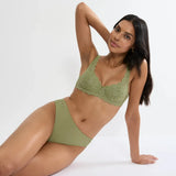 Triumph Amourette Tai knickers in Olive gold