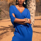 Triumph Beach Mywear Kaftan In Racing Blue