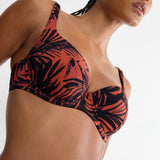 Triumph Summer Palm Minimizer Bikini Top In Brown Combo