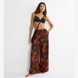 Triumph Summer Satin Trousers In Brown Combo