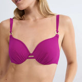 Triumph Summer Twist Wired Bikini Top With Padded Cups In Raspberry Juice