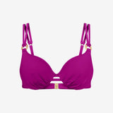 Triumph Summer Twist Wired Bikini Top With Padded Cups In Raspberry Juice