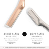 Tweezerman Facial Razor In Rose Gold