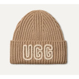 UGG Chunky Rib Beanie In White Pepper