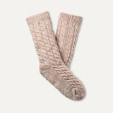 UGG Elowyn Cable Knit Fleece Lined Sock In Cream Confetti