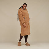 UGGfluff Full-Body Hoodie In Chestnut