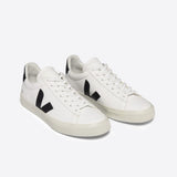 VEJA Campo Chromefree Leather In White Black