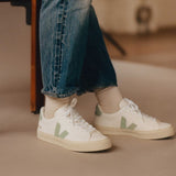 VEJA Campo Chromefree Leather In White Matcha