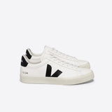 VEJA Campo Leather Trainer In White/Black