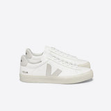 VEJA Campo Leather Trainer in White/Natural Suede