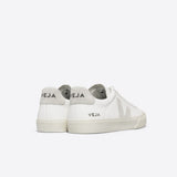 VEJA Campo Leather Trainer in White/Natural Suede