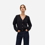 Vera Moda VMGOLD Knit Cardigan In Black