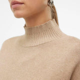 Vera Moda VMGOLD Pullover In Brown / Silver Mink