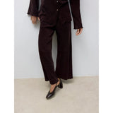 Vero Moda Awuta High Waist Trousers In Chocolate