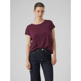 Vero Moda Vmava T-shirt In Winetasting