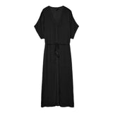 Vero Moda VMBENTE SS WIDE 7/8 SHIRT DRESS WVN GA In Black