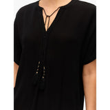 Vero Moda VMBENTE SS WIDE TOP WVN GA In Black