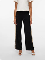 Vero Moda Vmberlin Mid Waist Trousers In Black(32" Length)