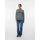 Vero Moda Vmboom Knitted Pullover In Grey