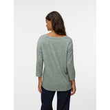 Vero Moda VMBRIANNA 3/4 V-neck Blouse Boo In Green