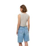 Vero Moda VMCAIA Vest Top In Silver Lining
