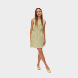 Vero Moda VMCAMILLA Short Dress In Green Gingham Incorrect