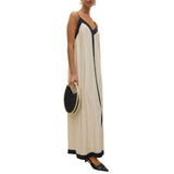 Vero Moda VMDENISE Singlet Ankle Dress In Birch Black