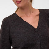 Vero Moda VMDOFFY Knit Cardigan In Chocolate Torte
