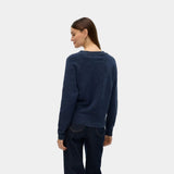 Vero Moda VMDOFFY O-neck Blouse In Navy
