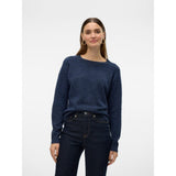 Vero Moda VMDOFFY O-neck Blouse In Navy