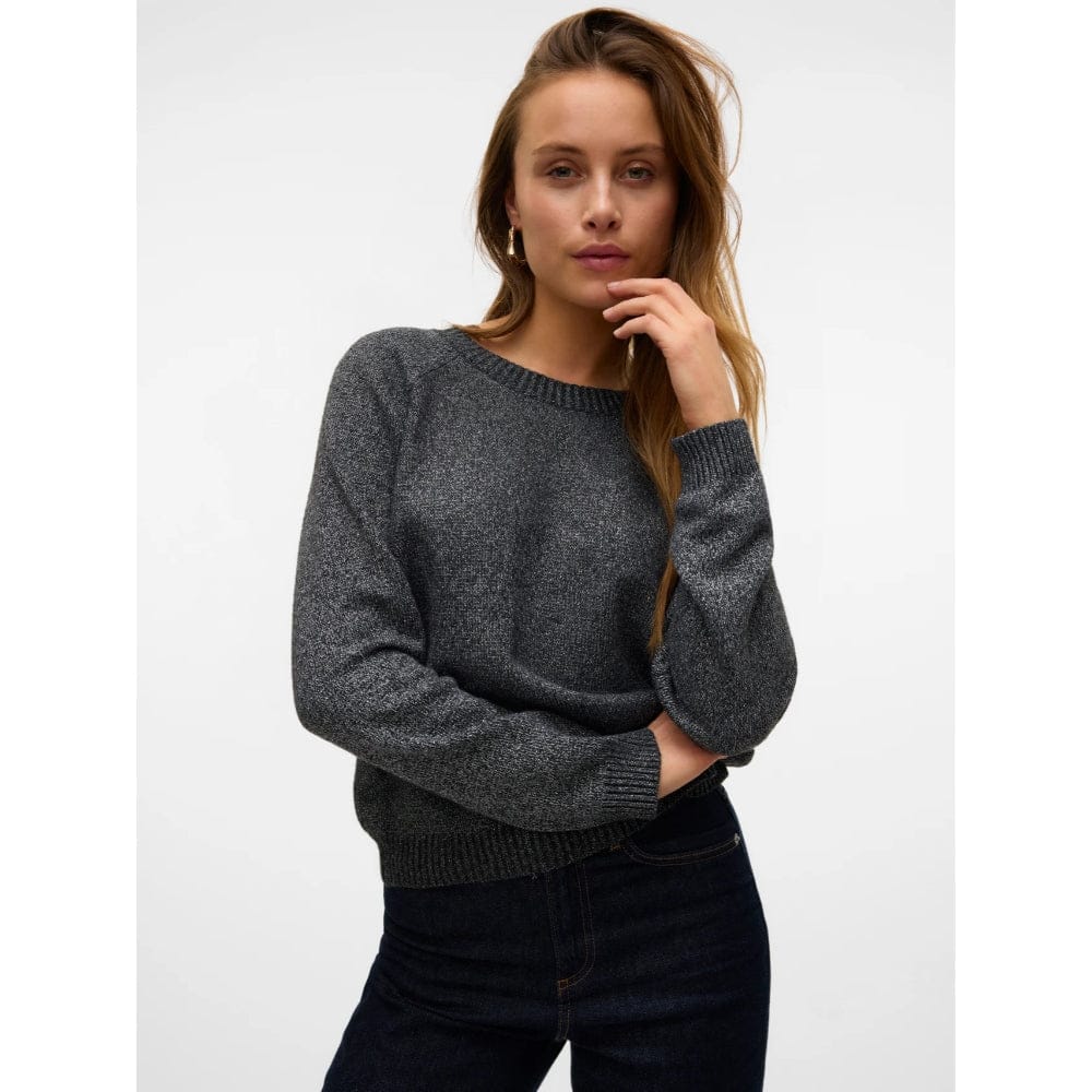 Vero Moda Rundhalspullover VMGOLD NEEDLE LOOSE LS O-NECK BLOUSE, Länge