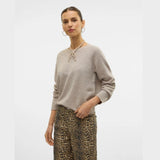 Vero Moda VMDOFFYSHINE Pullover In Brown / Silver Mink