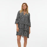 Vero Moda VMEASY 3/4 Short Dress In Black