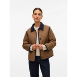 Vero Moda VMEMILY Short Jacket In Brown Cub
