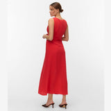 Vero Moda VMEMMY Maxi Dress In Poppy Red
