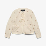 Vero Moda VMEVELYN Quilted Jacket In Oatmeal