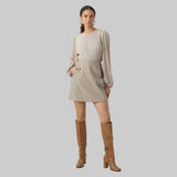 Vero Moda Vmfortuneallison High Waist Short Skirt In Silver Mink