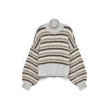 Vero Moda Vmgaiva Knitted Pullover In Blue Multi