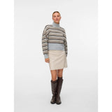 Vero Moda Vmgaiva Knitted Pullover In Blue Multi