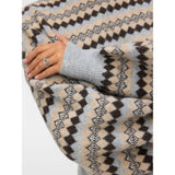 Vero Moda Vmgaiva Knitted Pullover In Blue Multi
