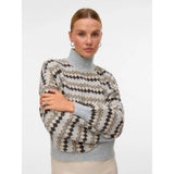 Vero Moda Vmgaiva Knitted Pullover In Blue Multi