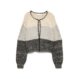 Vero Moda Vmjenna Knit Cardigan In Oatmeal
