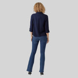 Vero Moda VMJESMILO 3/4 Loose Blazer In Navy