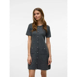 Vero Moda Vmjohanna Midi Dress In Grey