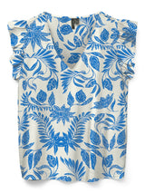 Vero Moda VMJOSIE V Neck Top In Santorini Blue